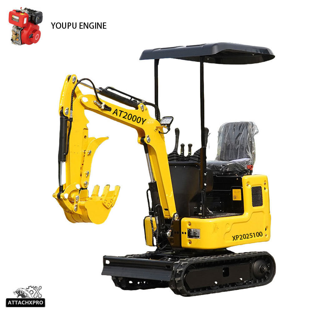 Free shipping, 2000-pound mini excavator,Youpu engine