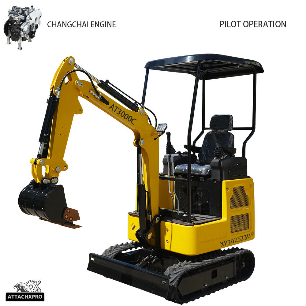 Free Shipping, 3000 lb mini excavator with CHANGCHAI engine