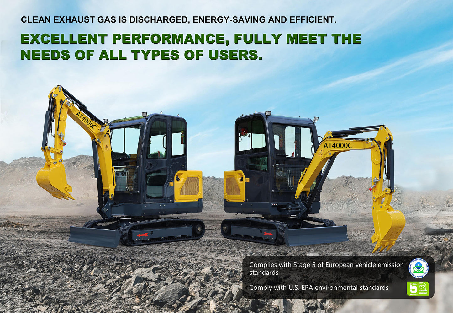 Free shipping - 4000 lbs small crawler excavator, Changchai engine, telescopic side swing, air conditioning, suitable for all terrain scenarios