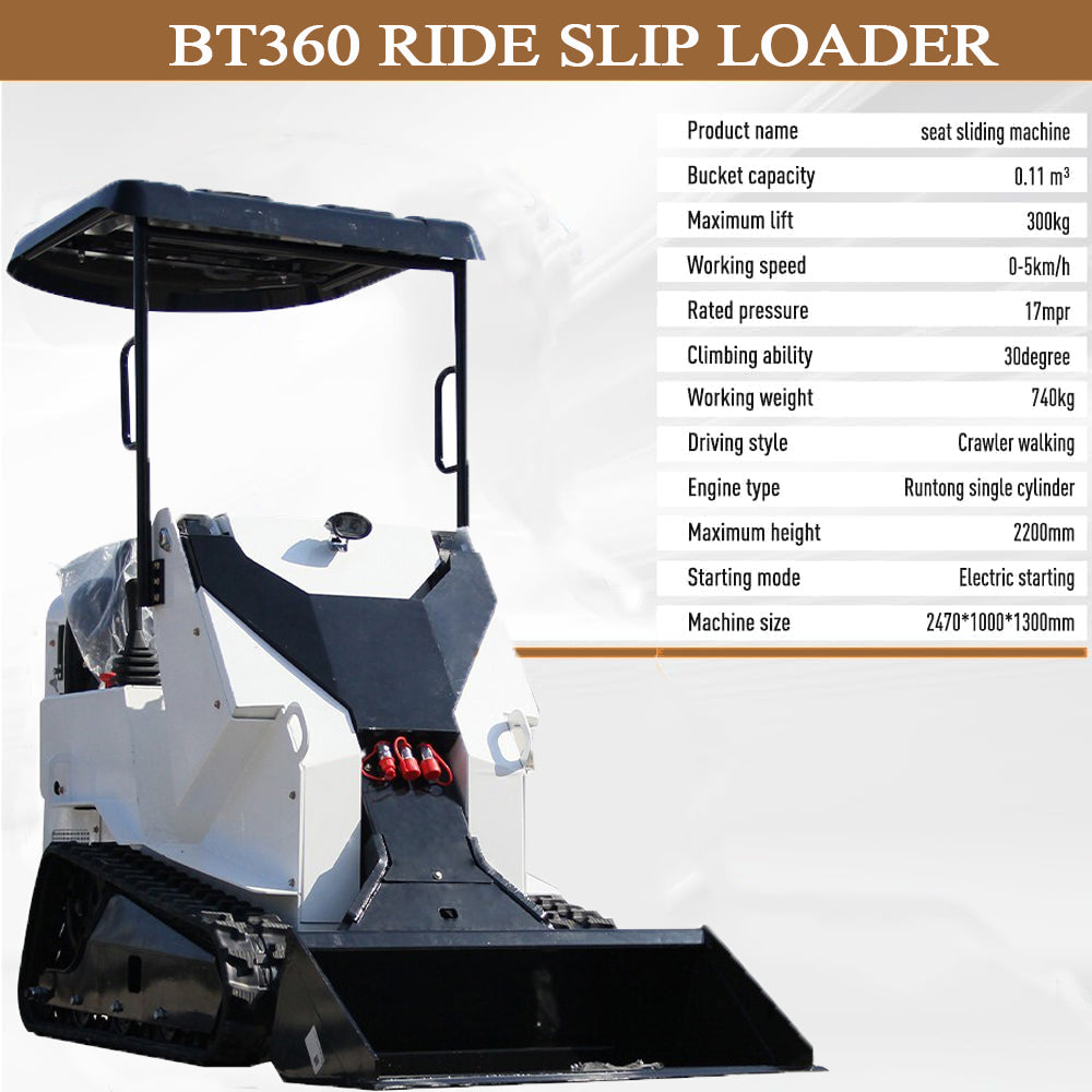13.5HP Ride-on Skid Steer Loader,Rato Engine