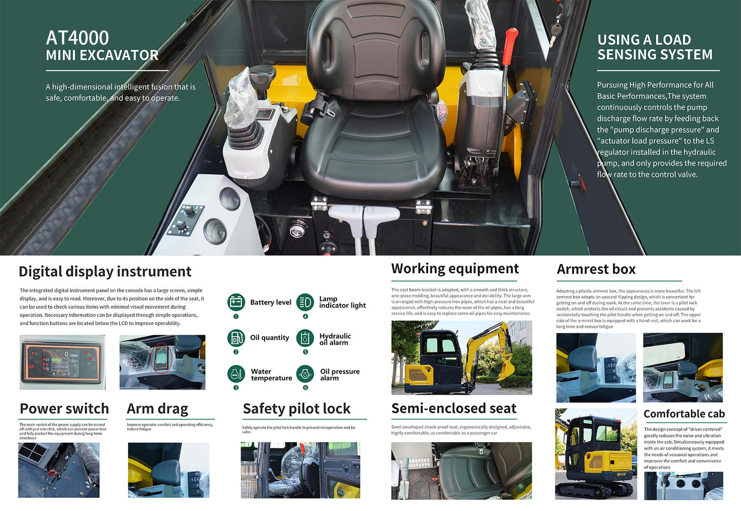 Free shipping - 4000 lbs small crawler excavator, Changchai engine, telescopic side swing, air conditioning, suitable for all terrain scenarios