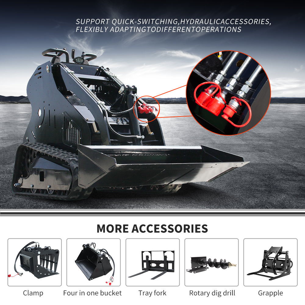 13.5HP Stand-0n Skid Steer Loader-Rato Engine