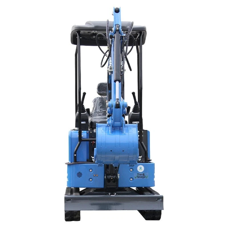 4000lbs Mini Excavator + 13.5HP Ride-on Skid Steer Loader