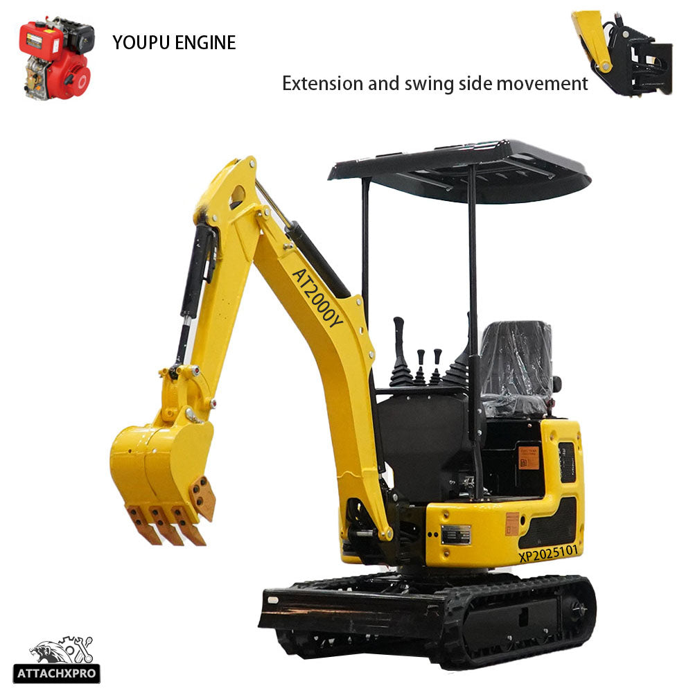 Free delivery, 2000-pound mini excavator Youpu Engine