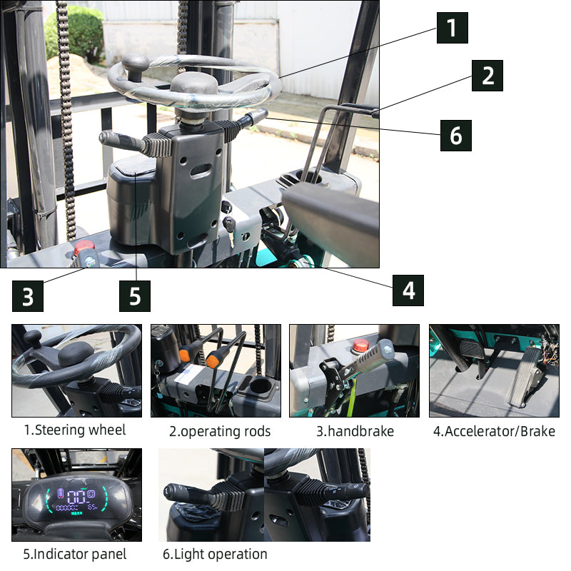 2.5Ton Electric Forklift Rated Capacity Lifter Truck