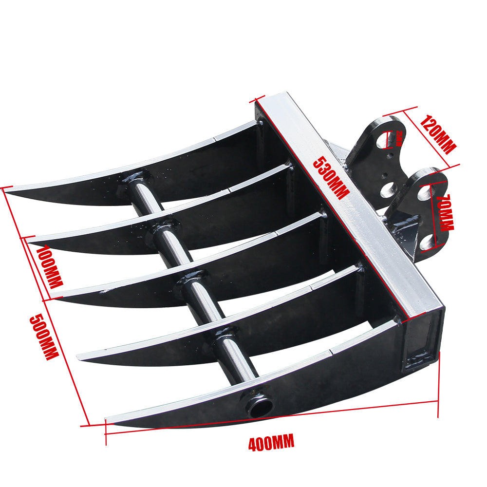 Five-teeth Rake for 1-1.4ton mini excavator with Pins