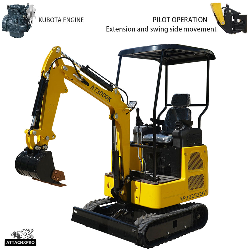 Free Shipping, 3000 lb crawler excavator with Kubota engine