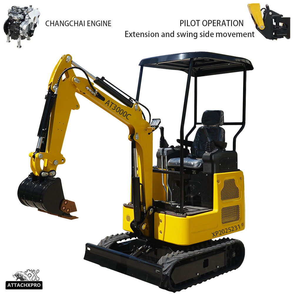 Free Shipping, 3000 lb crawler excavator  Changchai engine,
