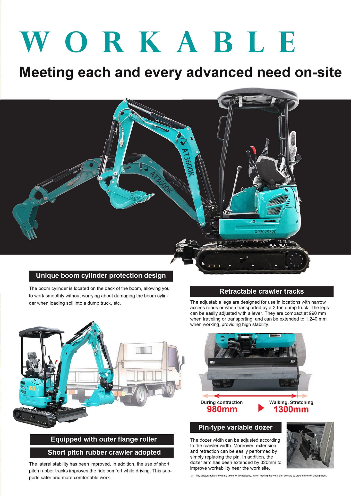 Free Shipping, 3600 lb crawler excavator with Kubota engine