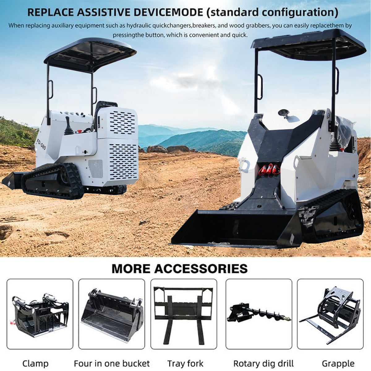13.5HP Ride-on Skid Steer Loader,Rato Engine