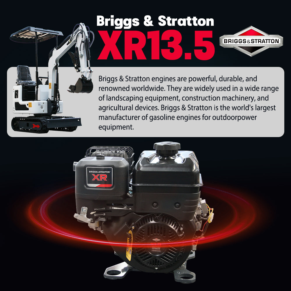 2000lbs Mini Excavator B&SEngine，US Stock