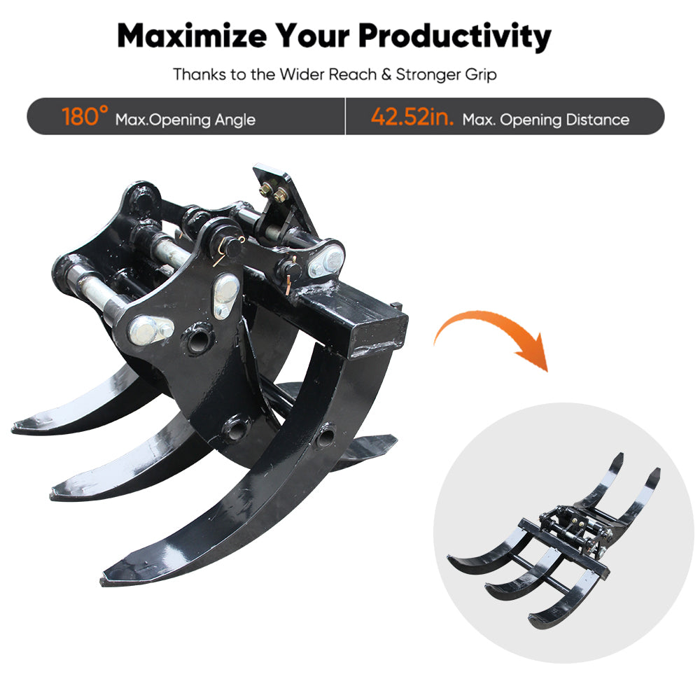 Grapple for 1.8 ton excavator