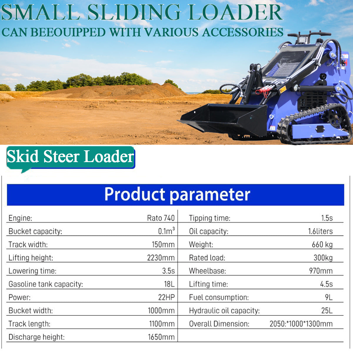 23HP Stand-on Skid Steer Loader,Rato Engine