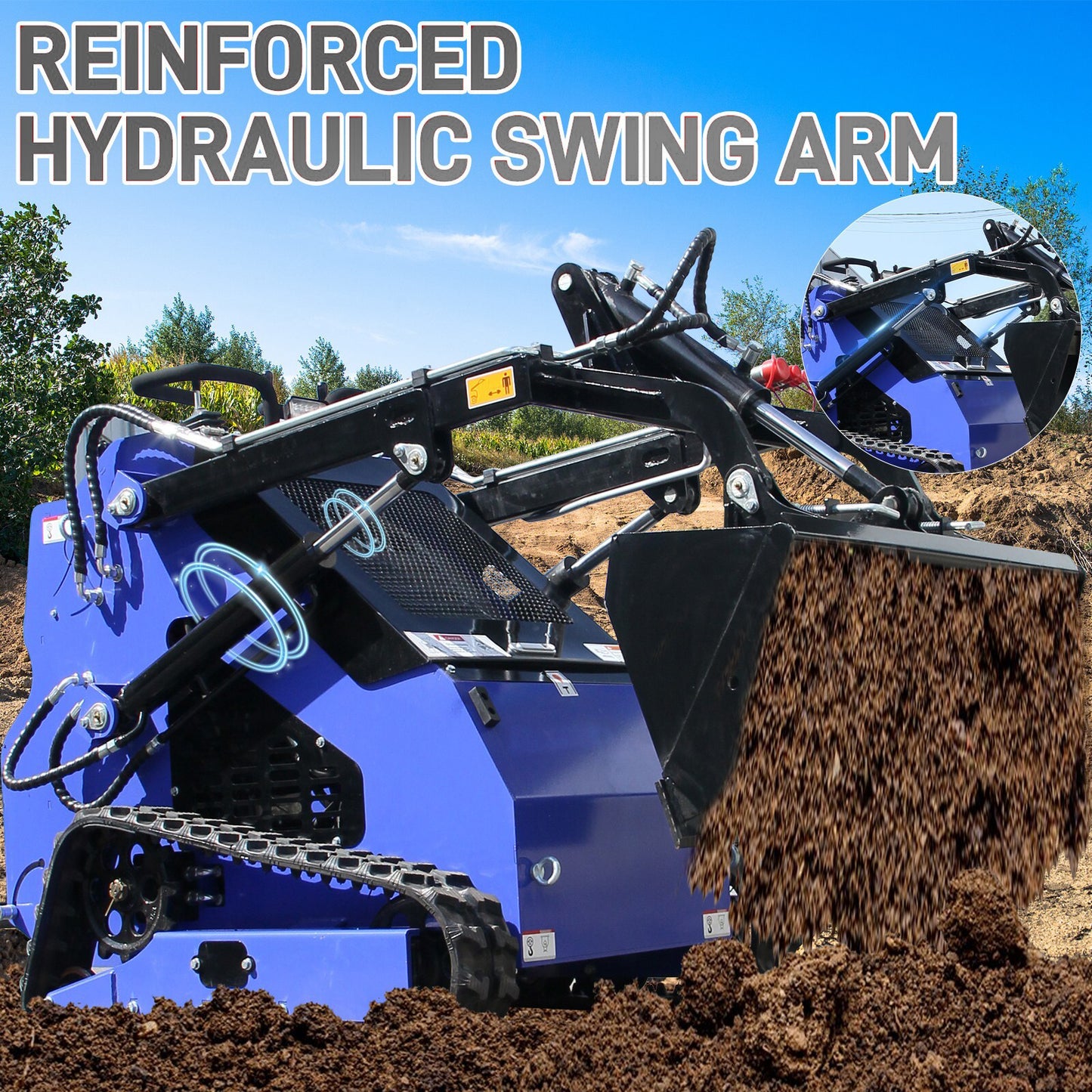 23HP Stand-on Skid Steer Loader,Rato Engine