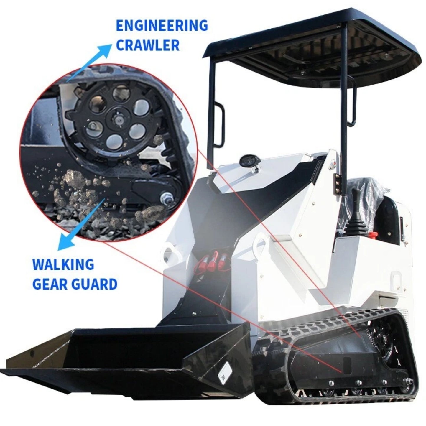 4000lbs Mini Excavator + 13.5HP Ride-on Skid Steer Loader