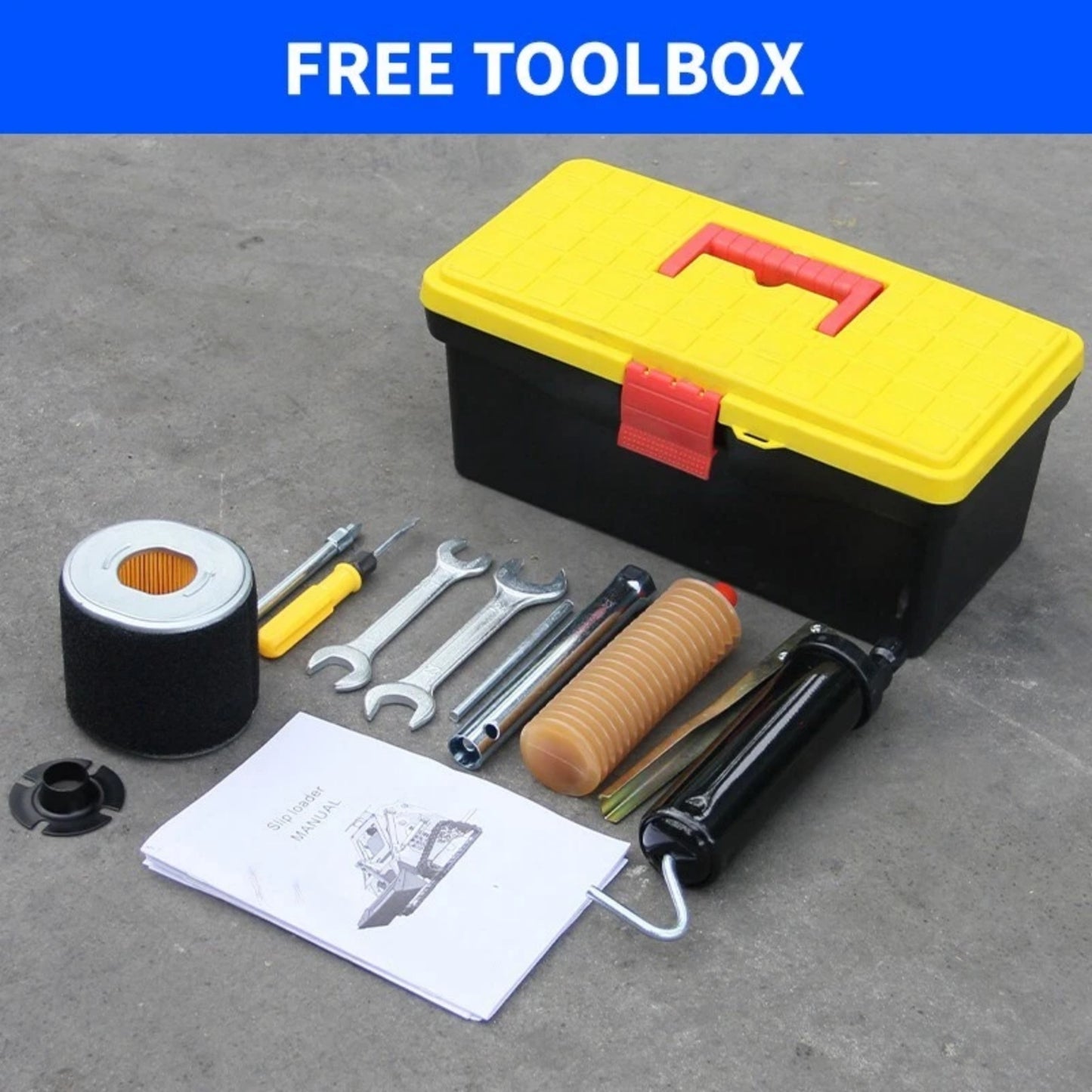 4000lbs Mini Excavator + 13.5HP Ride-on Skid Steer Loader